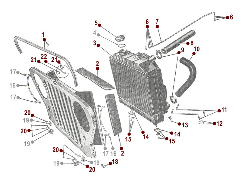 Radiator and Grille - MB