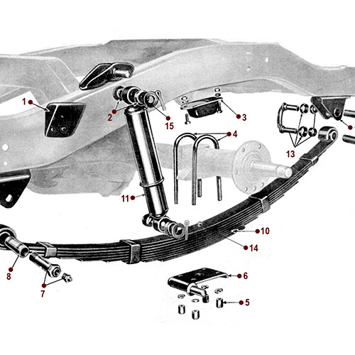Rear Spring - 46-49 CJ-2A