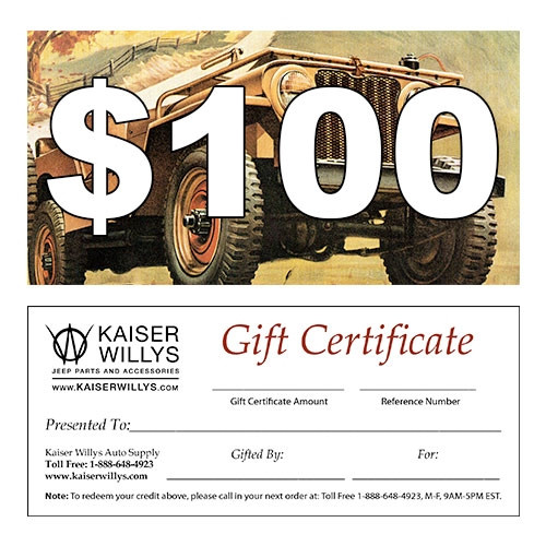 $100 Gift Certificate to Kaiser Willys