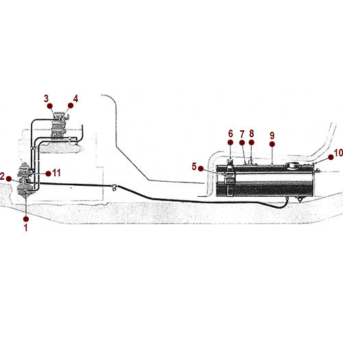 Fuel System - Willys CJ-3B