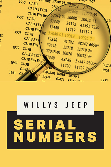 Willys jeep serial numbers