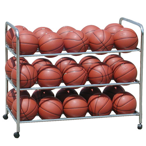 Double Wide Steel Basketball Ball Cart