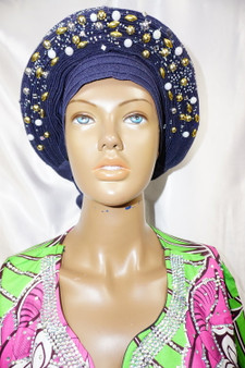 African Gele, Pre styled Head Tie, Auto Gele, Pre-Wrapped Gele, Ceremonial Head Cover, Head Dress, Gift For Her, Bridal Head Dress, Gele