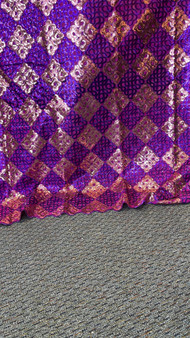 Sequined Lace Fabric Embroidery with a Mesh Lace Fabric 5 Yards