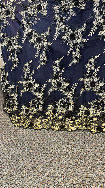 Sequined Lace Fabric Embroidery with a Mesh Lace Fabric 5 Yards Sequined Lace Fabric Embroidery with a Mesh Lace Fabric 5 Yards
