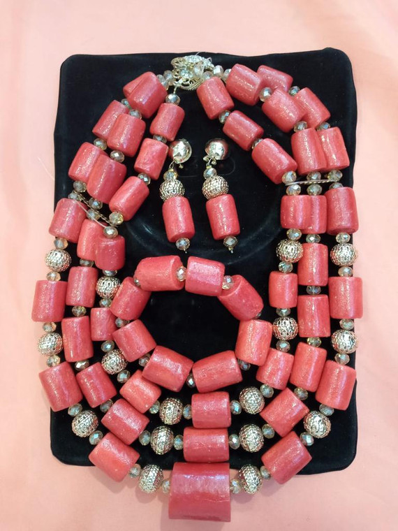 CORAL BEADS NECKLACE