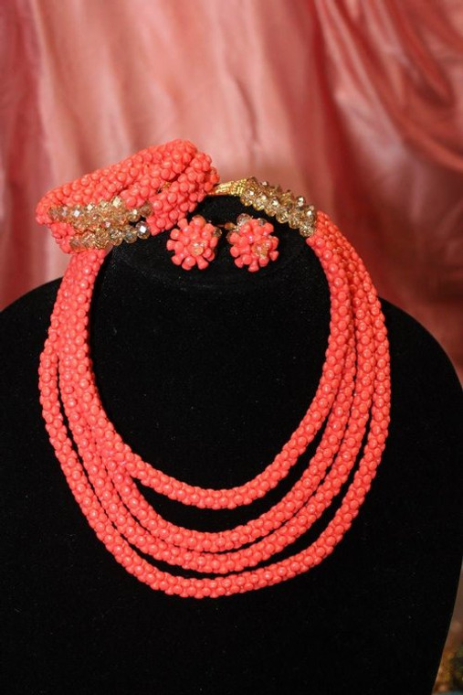 CORAL BEADS NECKLACE