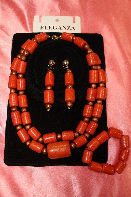 CORAL BEADS NECKLACE