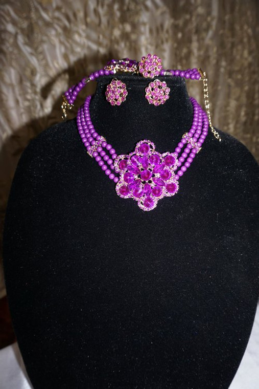 Beaded Necklace and Earring Set Bead Jewellery