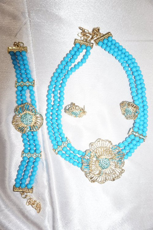 Beaded Necklace and Earring Set Bead Jewellery