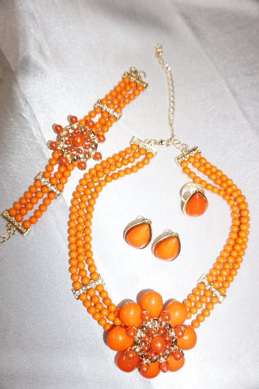 Beaded Necklace and Earring Set Bead Jewellery