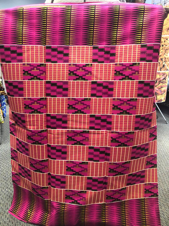 Kente Ankara African Print Fabric 6 Yards