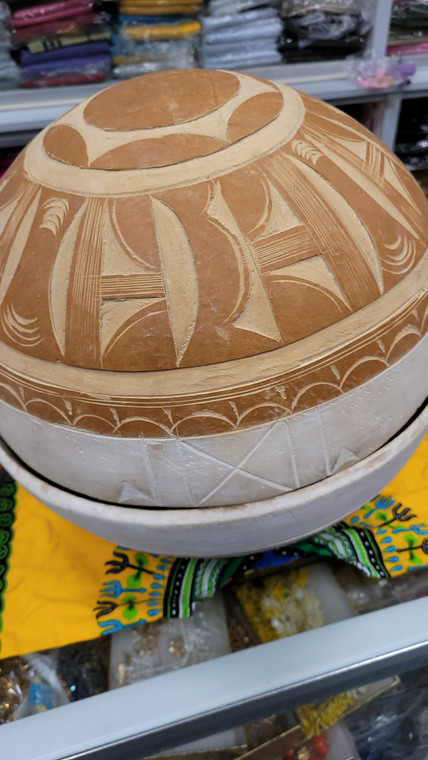 West African Fulani Calabash Bowl