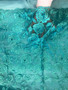 Sky Blue Floral Lace be fabric, Embroidery with Sequins on a Mesh Lace Fabric by the yard.