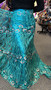 Sequined Lace Fabric Embroidery with a Mesh Lace Fabric 5 Yards