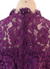 Aubergine Floral Crochet Lace Midi Dress
