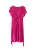 Hot Pink Knot Front Maternity Dress in Comfortable Jersey Fabric