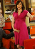 Hot Pink Knot Front Maternity Dress in Comfortable Jersey Fabric