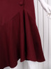 Burgundy Dress with Irregular Fishtail Skirt