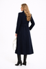 Navy Military-Style Double Breasted Tailored Slim Coat