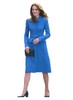 Dark Blue Belted Utility Midi Coat Inspired by Kate Mdiddleton