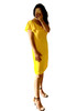 Kate Inspired Yellow Ruffle Sleeve Fitted Pencil Dress
