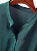 Ivory Brush Stroke Midi Skirt & Green Stand-Up Collar Blouse Co-ord Set