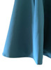 Teal Swan-Neck Fit And Flare Midi Dress Coat