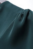 Dark Green Button Details Midi Slit Dress with 3/4 Sleeve