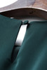 Dark Green Button Details Midi Slit Dress with 3/4 Sleeve