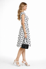 Polka Dot Print Sleeveless V-Neck Flared Midi Dress