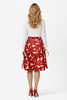 Regal Pintuck Blouse and Abstract Print Skirt Set