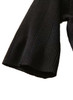 Black V-Neck Knitted Top and Belted Two-Tone Side Slit Midi Skirt Set