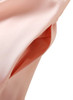 Mandarin Collar Puffy Fit-&-Flare Midi Dress in Blush Pink
