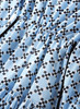 Blue Diamond Geo Print Maxi Shirt Dress with Drawstring Waist
