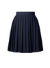 Navy Zip-up Moto Jacket & Knife-pleated Short Skirt Set