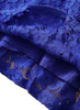 Royal Blue V-neck Floral Crochet Lace Peplum Skirt Dress