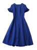 Navy Flutter Short-Sleeved A-line Midi Flare Dress Navy Flutter Short-Sleeved A-line Midi Flare Dress