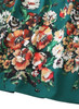 Square Neck Green Floral Fit-and-Flare Dress Inspired by Lady Kitty Spencer