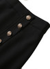 White chiffon Embroidered Blouse & Black Side-button Detailing Slit Skirt Set