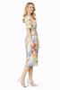 Floral Print Midi Dress with Gathered Detail, inspired by Queen Letizia