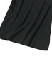 Black High-neck Knit Jersey Top & Jacquard Striped Flared Mid Skirt with High-Waist