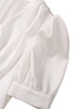 Ruffled Short Sleeved White Top & Watercolour Jacquard A-line Midi Skirt Set
