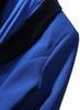 Cobalt Blue Tuxedo Collar LadyLike Flared Mid-Length Coat Dress