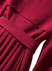 Burgundy Belted Long Sleeve Pleated Midi Trench Dress