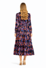 Ocean Ikat Shirt Dress with Flounce Hem Skirt
