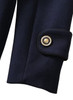 Ivanka Inspired Notched Collar Mid-Length Coat in Navy