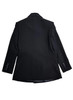 Black Satin Lapel Tuxedo Jacket Blazer with Padded Shoulders