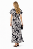 Princess Victoria-Inspired Floral Print Rushed A-Line Dress