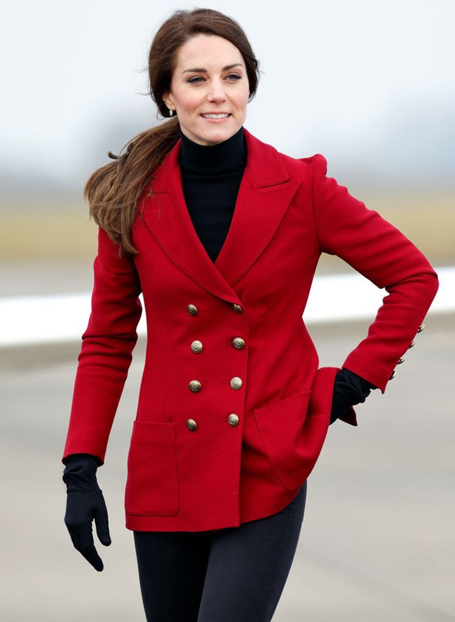 Red coat gold buttons Clearance